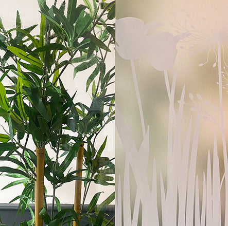 Meadow Frosted Window Privacy Border