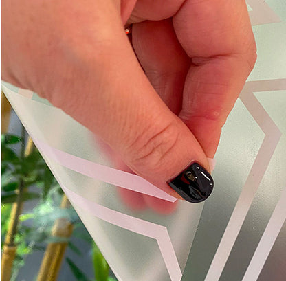 Moroccan Trellis Frosted Window Privacy Film Border