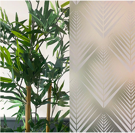 Shelby Frosted Window Privacy Border