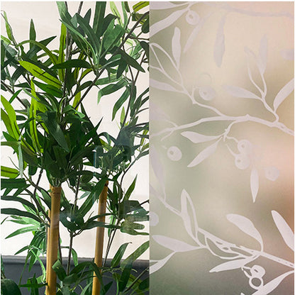 Sprig Berry Frosted Window Privacy Border