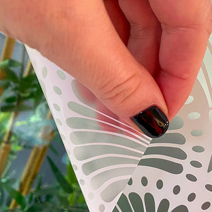 Thebes Frosted Window Privacy Film Border