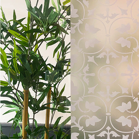 Zamora Frosted Window Privacy Film Border