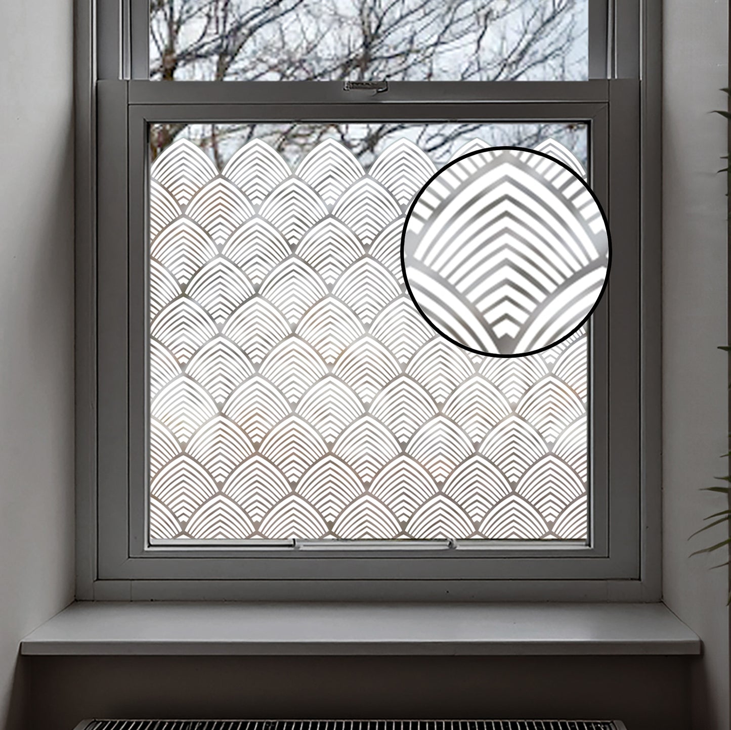 Chaplin Frosted Window Privacy Border