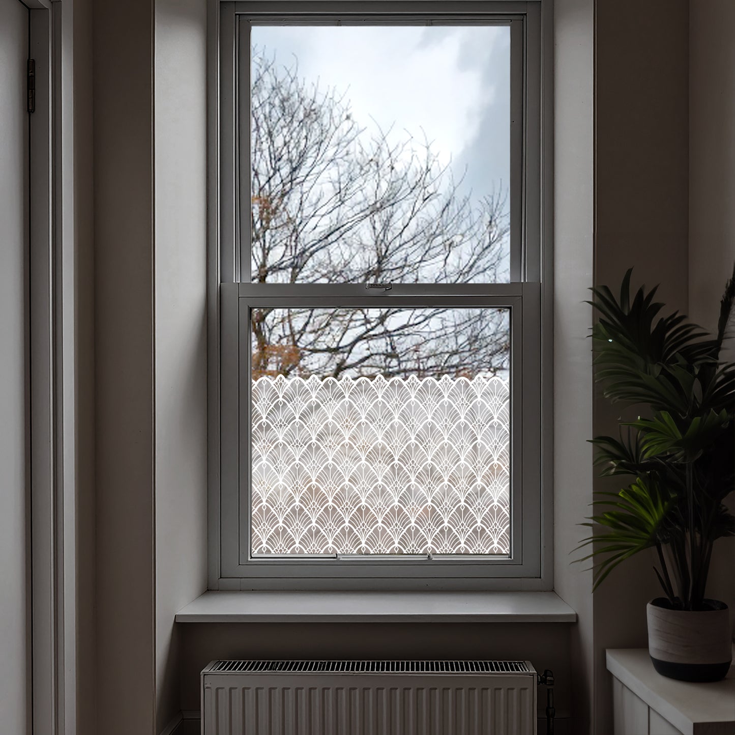 Chicago Frosted Window Privacy Film Border