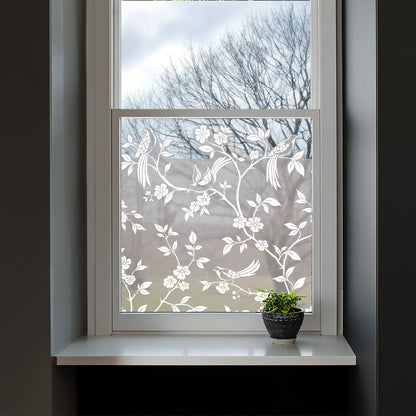 Chinoiserie Frosted Window Privacy Film Border