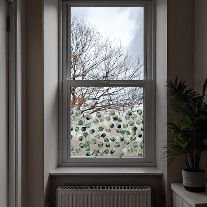Eucalyptus Frosted Window Privacy Border