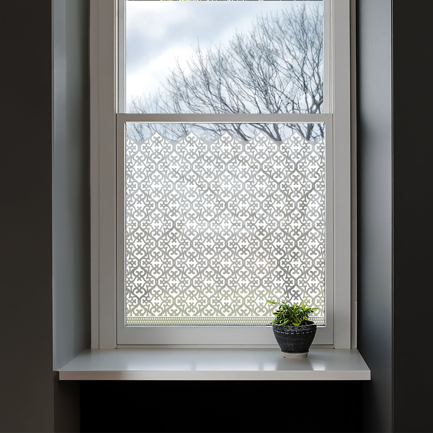Karachi Frosted Window Privacy Film Border