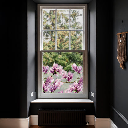 Magnolia Frosted Window Privacy Border