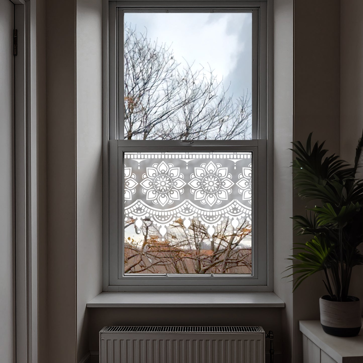 Myah Frosted Window Privacy Film Border