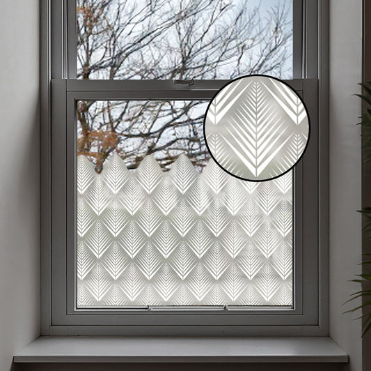 Shelby Frosted Window Privacy Border