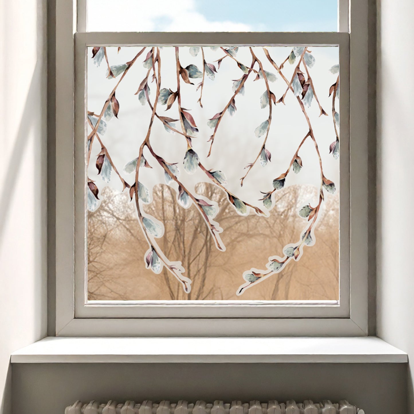 Willow Frosted Privacy Border Window Decal