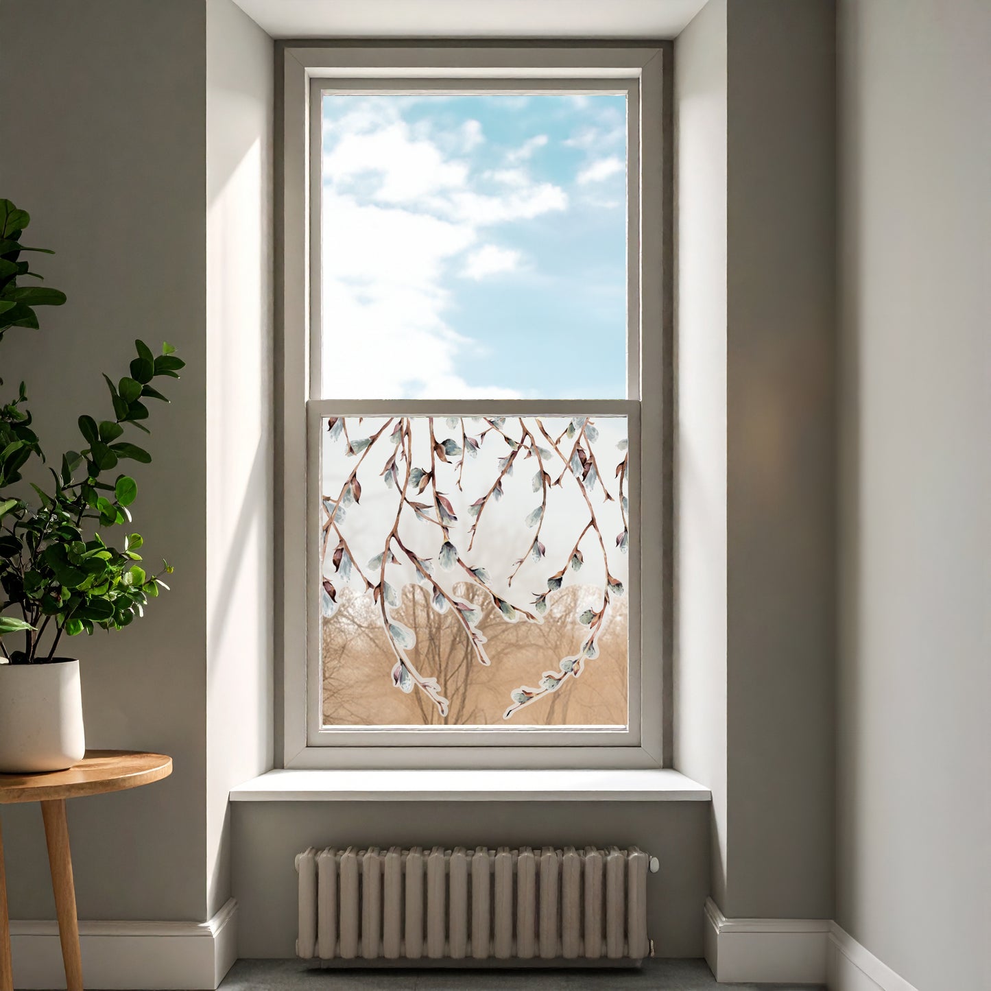 Willow Frosted Privacy Border Window Decal