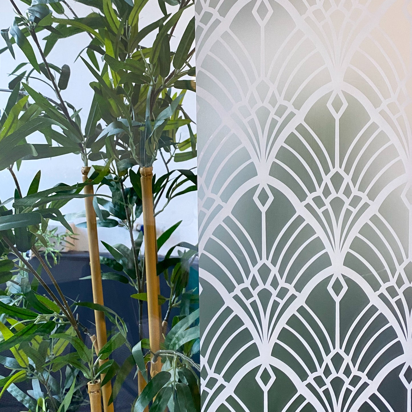 Chicago Frosted Window Privacy Film Border