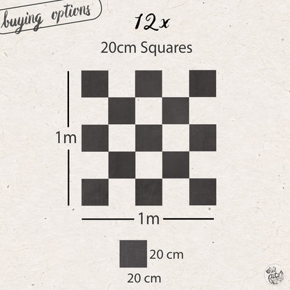 Checkerboard Wall Decal Set