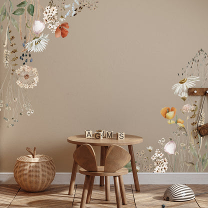 Wild Flowers Wall Decal Corners