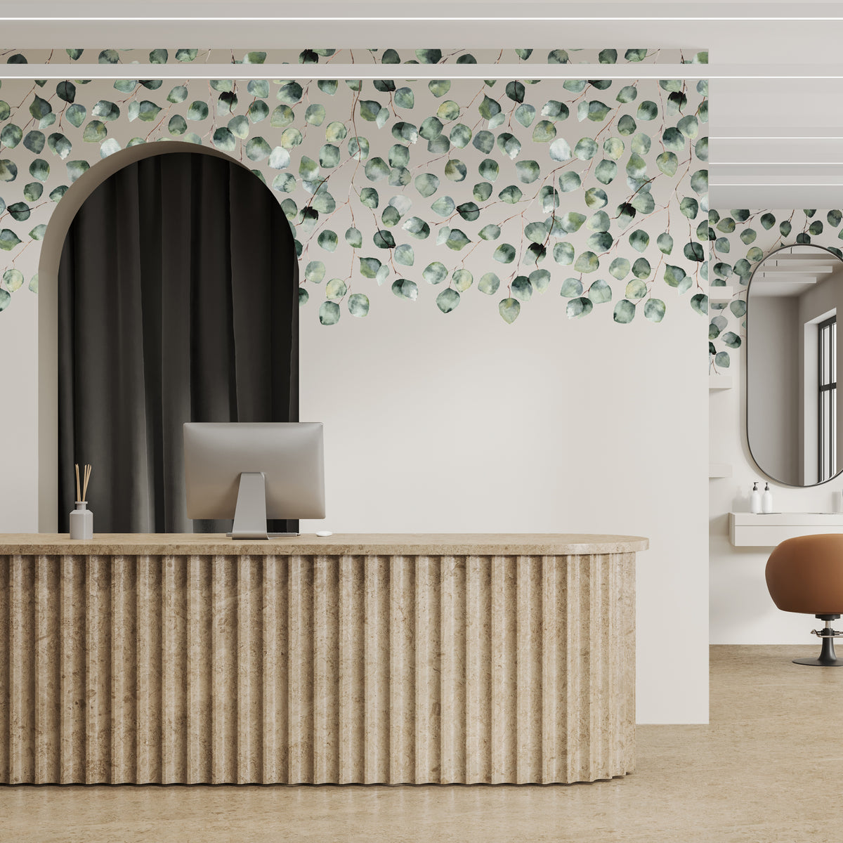 Eucalyptus Shop Wall Decal Border