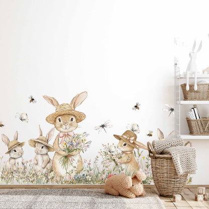 Bunny Rabbit Wall Decal Border