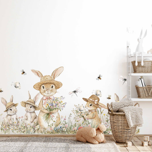 Bunny Rabbit Wall Decal Border