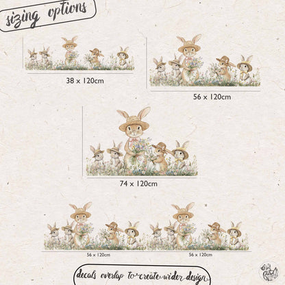 Bunny Rabbit Wall Decal Border