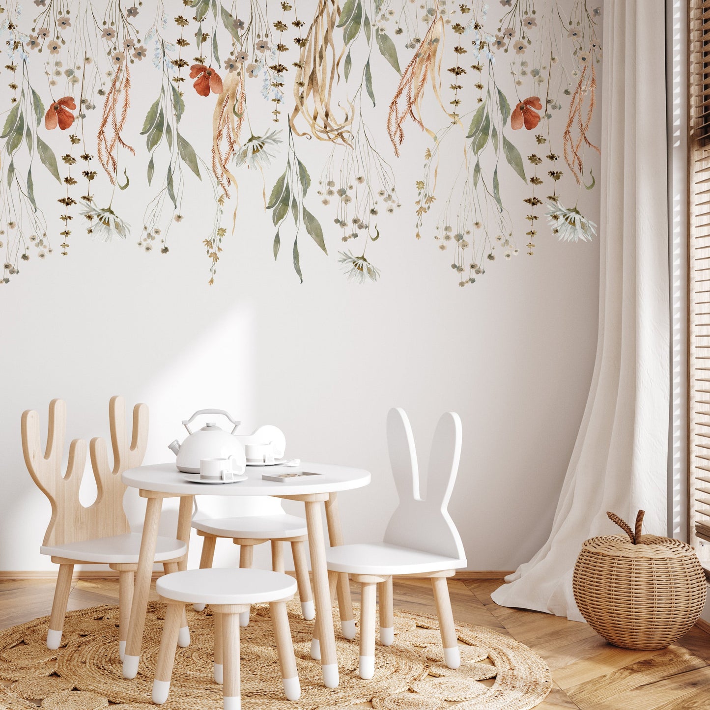 Wild Flower Wall Decal Border (Top)