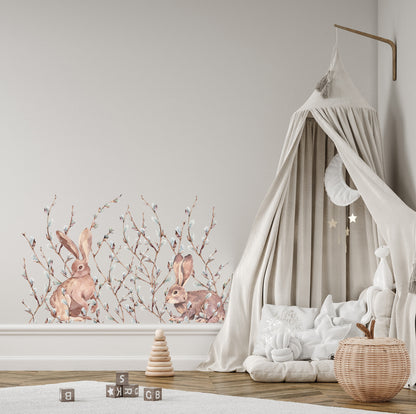 Willow Branch Wall Decal Border - Bottom