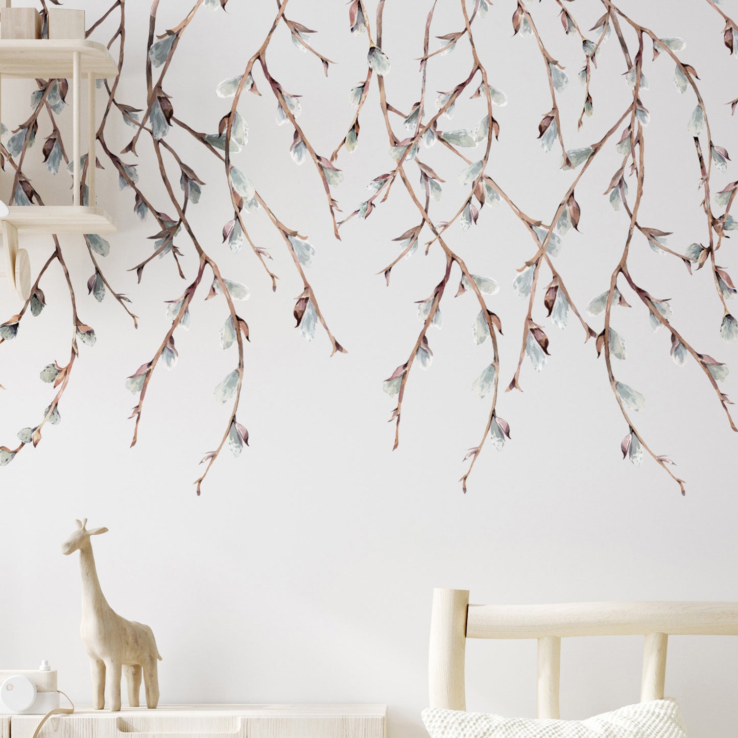 Willow Branch Wall Decal Border - Top