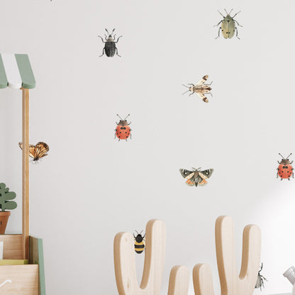 18x Creepy Crawly Bugs Wall Decals