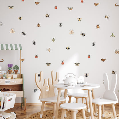 18x Creepy Crawly Bugs Wall Decals