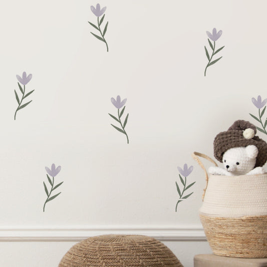 Lilac Flower Wall Decal Set