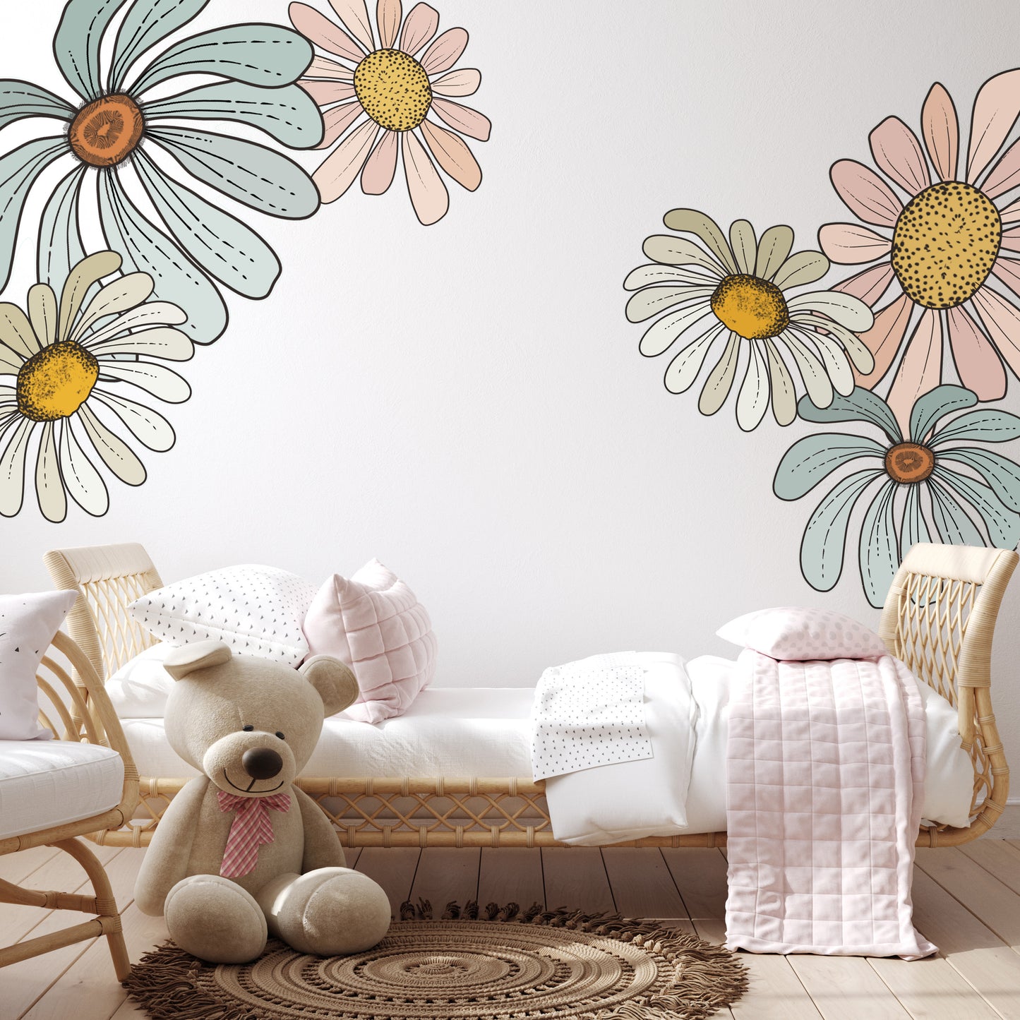 Large Daisy Flower Wall Decals