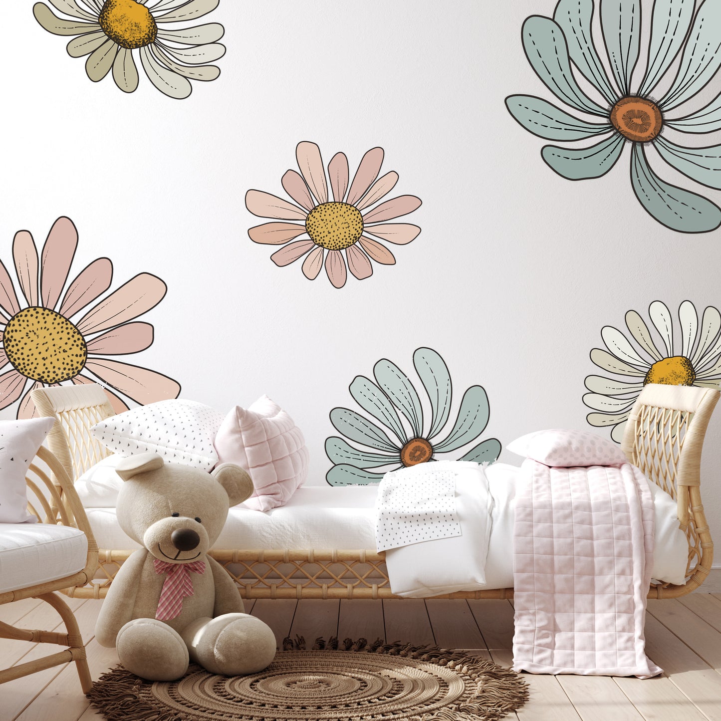 Large Daisy Flower Wall Decals