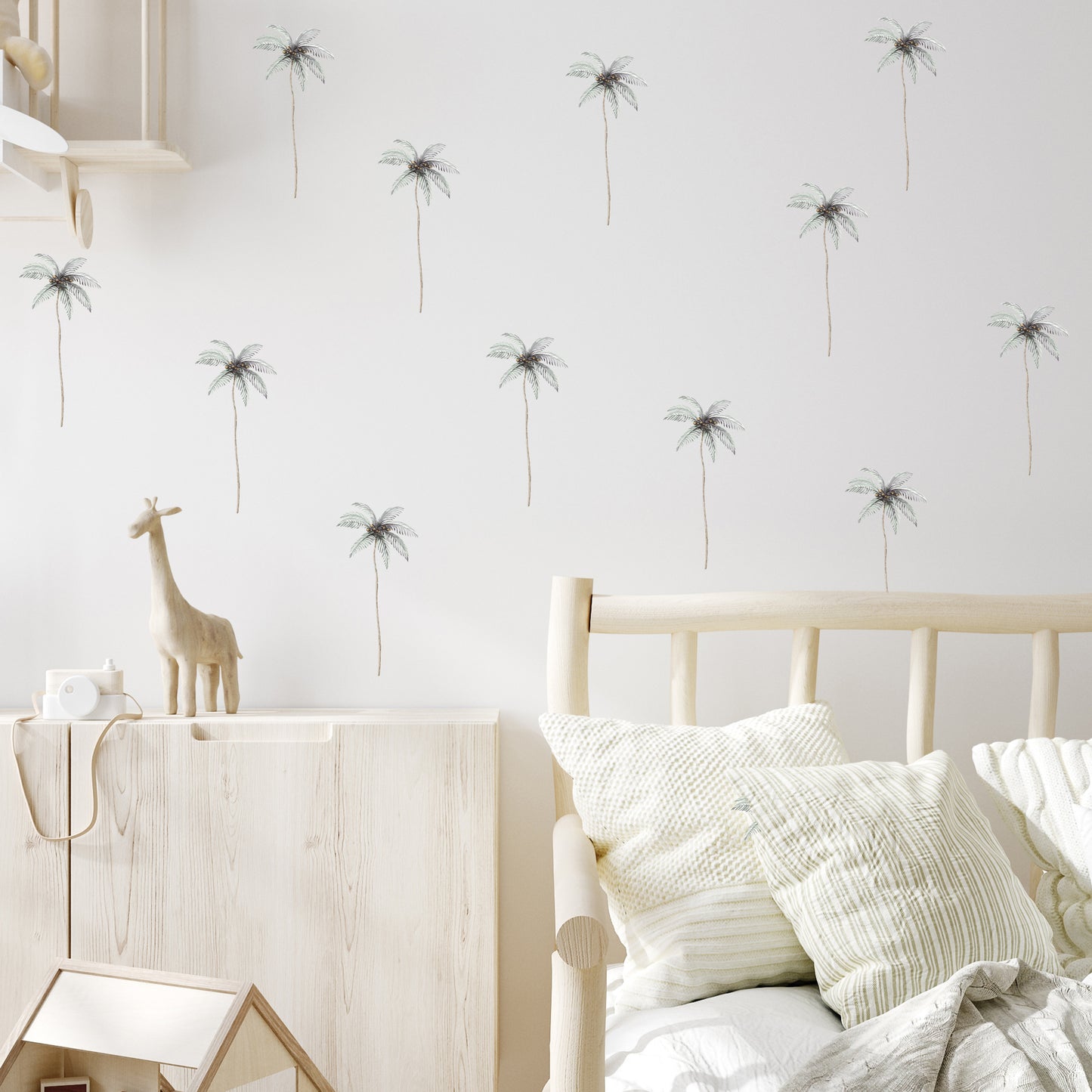 Small Green Palm Tree Wall Decal Set