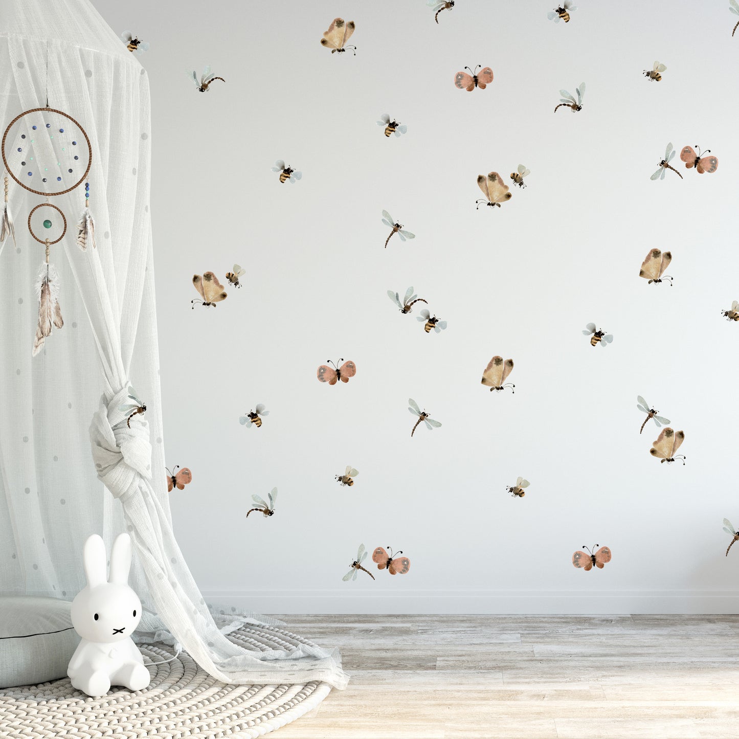 Butterflies Dragonflies and Bees Wall Decal Set