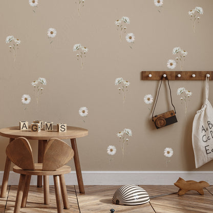 Wild Daisy Flower Wall Sticker Set