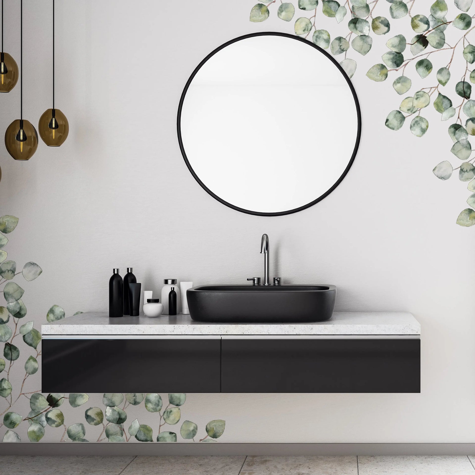 2x Eucalyptus Corner Wall Decals