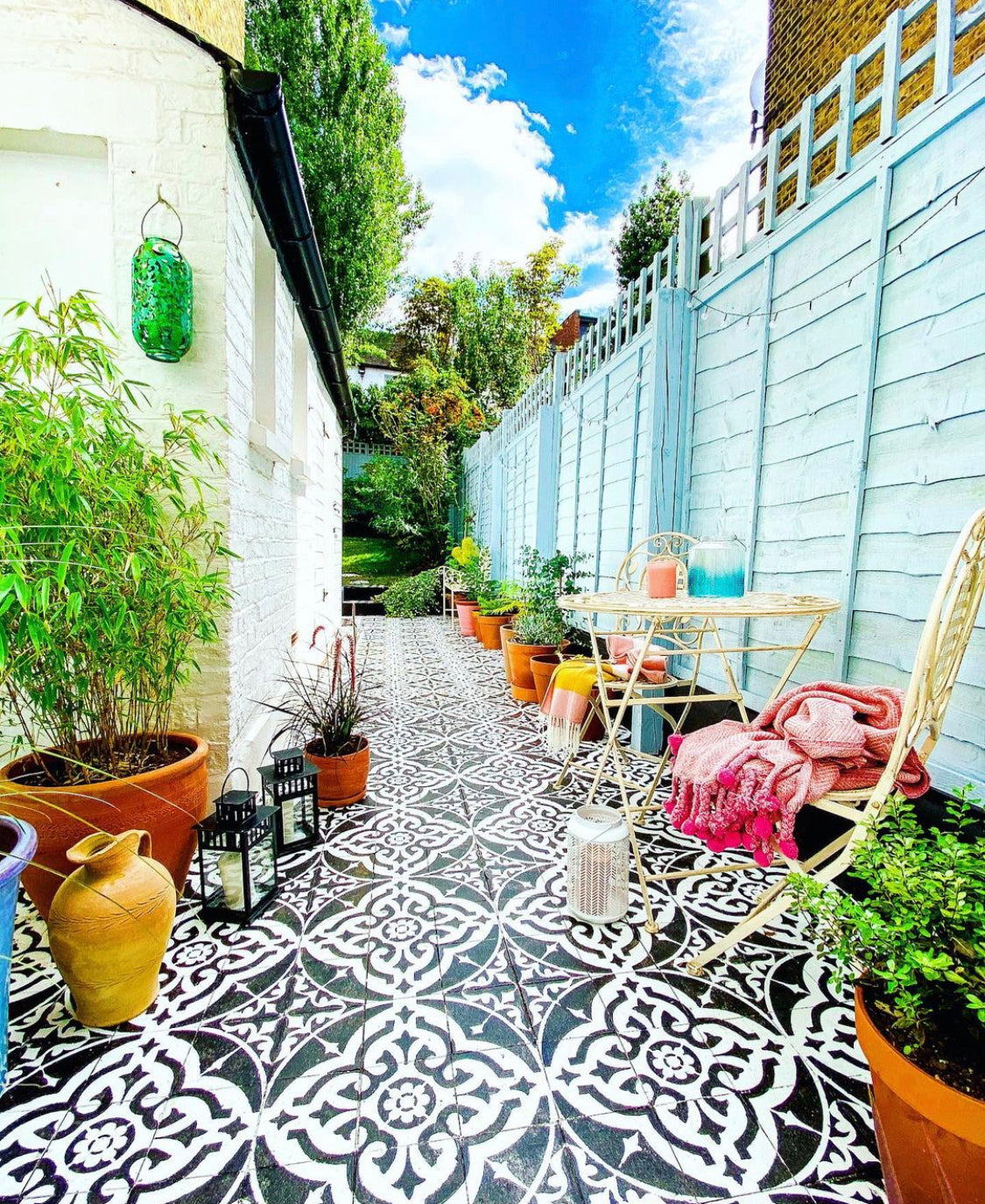 Turin Patio Stencil - Square Slabs