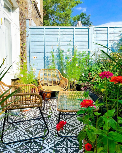 Turin Patio Stencil - Square Slabs