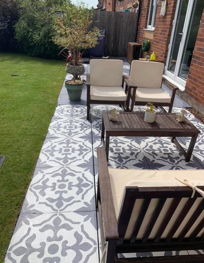 Patio Stencil for Easy DIY Concrete Makeovers 'Gibraltar'
