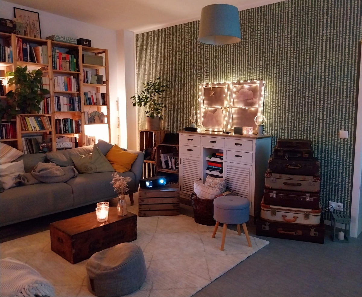 Boho Bead Stripe Wall Stencil