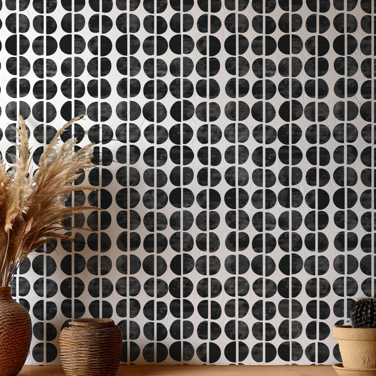 Boho Circles Wall / Furniture Stencil