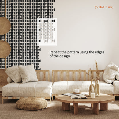 Boho Circles Wall / Furniture Stencil