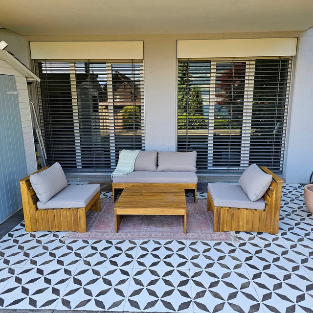 Patio Stencil for Easy DIY Concrete Makeovers 'Zaros'