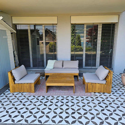 Patio Stencil for Easy DIY Concrete Makeovers 'Zaros'