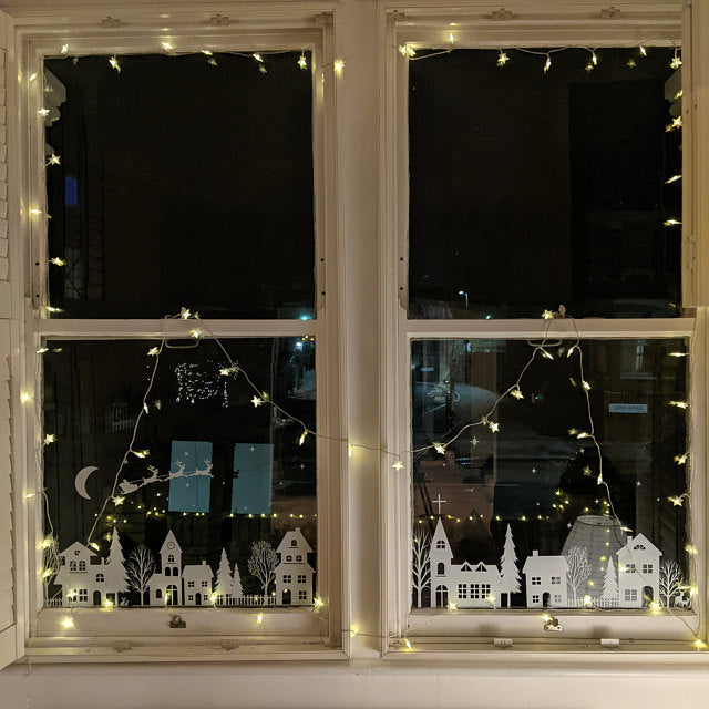 Christmas Village Window Decal