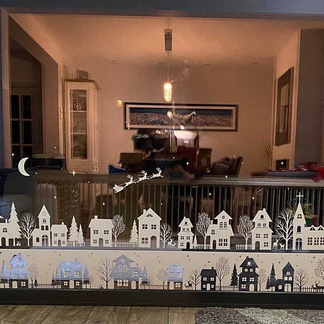 Christmas Village (Tall) Window Decal