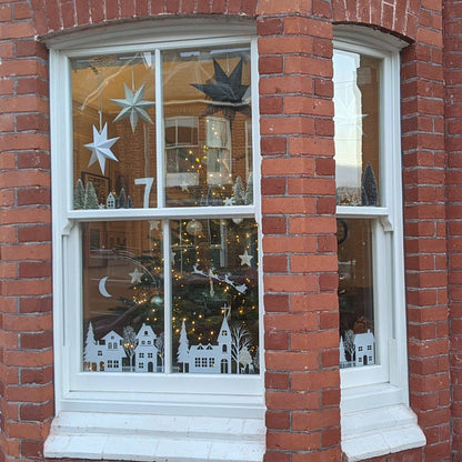 Christmas Village Window Decal