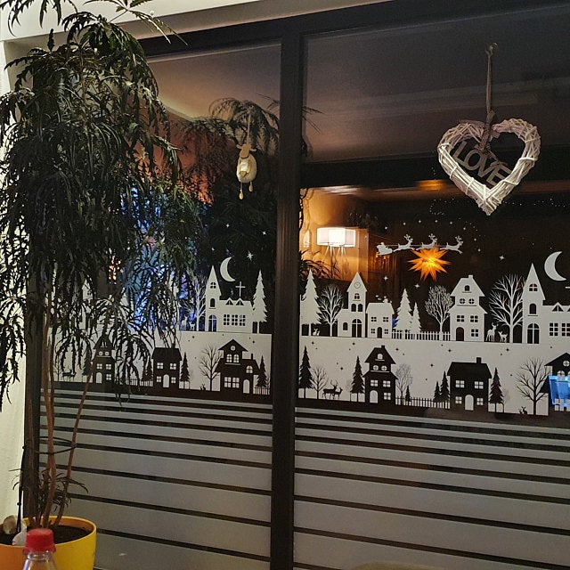 Christmas Village (Tall) Window Decal