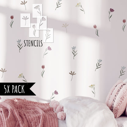 Mixed Flower Stencil Set