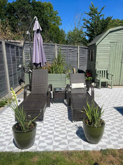 Geometric Outdoor Patio Stencil for Concrete & Slabs 'Safi'