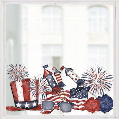 Window Decal Independence Day Window Decal Dizzy Duck Designs